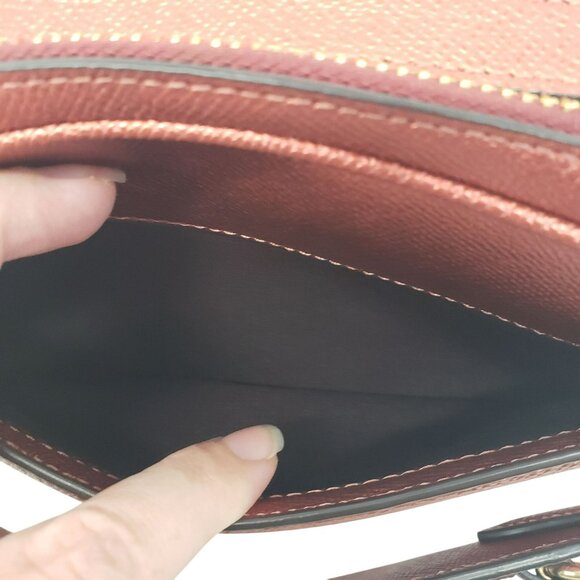 Coach Jes Crossbody 20 Metallic Clay TSITP Red Camera Bag Purse Fall Holiday - Picture 11 of 15